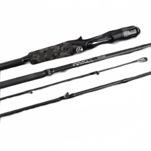 Voyage X Series 2024: 4-Piece Portable Spinning & Casting Fishing Rod with Fuji Guide and Travel Pouch