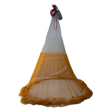 Premium Korean-Style High-Strength Nylon Fishing Cast Net - Height: 3.3m to 3.8m, Radius: 6.5ft to 9.8ft, Splicing Style