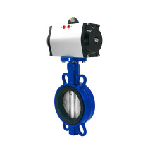 304 Stainless Steel Pneumatic Butterfly Valve D671X 10/16 - Wafer Type Spherical LNK Quick Shut Off Valve (DN40 to DN300)