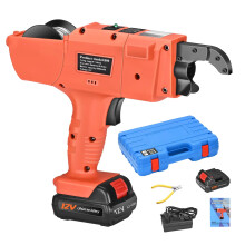 Electric Rebar Tying Machine - 8mm to 34mm Capacity, 12V 4500mAh, Automatic with Dual Batteries and Wire Pliers