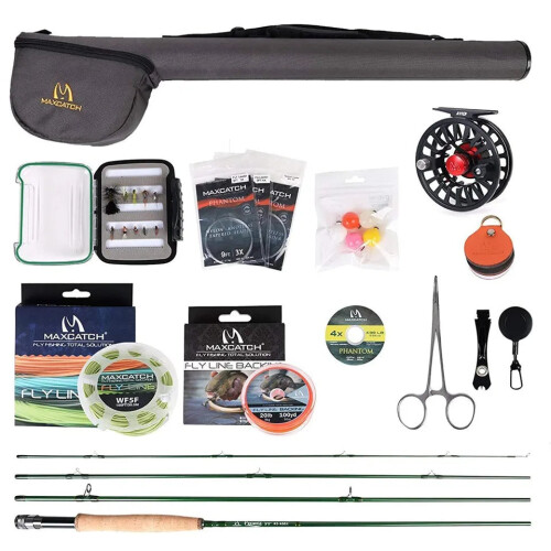 Maxcatch Premier 8'6 3-delige 8WT vliegvisset combo