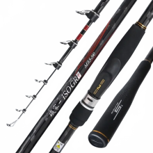 Fuji ISO Carbon Rock Visstok - Superharde Lange Werp telescopische stok met schuifvlot, verkrijgbaar in meerdere lengtes (5,5 m, 7,3 m, 6,3