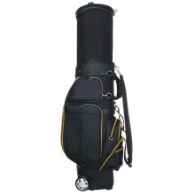 Premium heren golf telescopische balzak - Echt leer, grote capaciteit, multifunctioneel met regenhoes (Model QB043)
