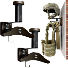 Dual Tactical Gear Wall Mount: Police Gear Rack & Plate Carrier Hanger for Motorcycle, Football, and Cycling Equipment