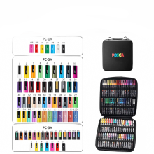 Uni Posca Volledige Marker Pen Opbergzak Set - Inclusief PC-1M, 3M, 5M, 8K, 17K Watergebaseerde Acrylverf Permanente Markers voor Kunstbenod