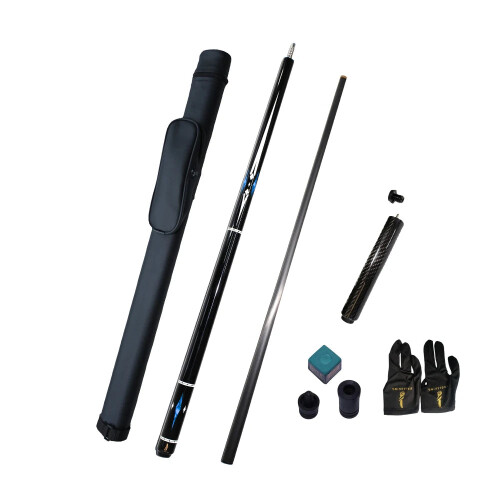 Advanced Carbon Fiber Pool Cue with 8-Layer Pigskin Tech and 12.4mm Tip