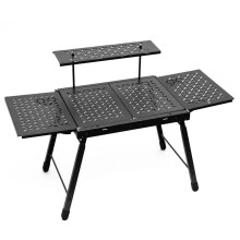 Roestvrij aluminium legering vouwbare BBQ-tafel - lichtgewicht en draagbaar voor buitenavonturen, vissen, kamperen en autoritten