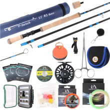 Maxcatch 4-8wt Switch Fly Fishing Rod Kit - 10-11ft Matige Snelle Actie met Reel & Lijn Combinatie