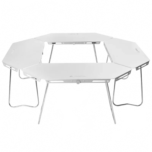 Versatile Aluminum Foldable Campfire Table: Multifunctional Outdoor Splicing Round Table for Camping & BBQ