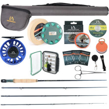 Maxcatch Performance Nymph Fly Rod Kit - Complete 10ft Medium Fast Action Vliegvishengelset met 2/3/4wt Hengel, Molen, Lijn & Vliegen