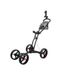 Compact opvouwbare 4-wiel golfkar met balzak, paraplu- en waterfleshouders, handrem