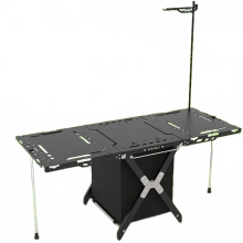 Veelzijdige aluminium vouwtafel voor kamperen - lichtgewicht, draagbaar en tactisch voor outdoor barbecues en picknicks