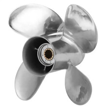 Premium 4-Blade Stainless Steel Outboard Propeller for Yamaha 25-60HP Engines - 11.5 x 8x12in