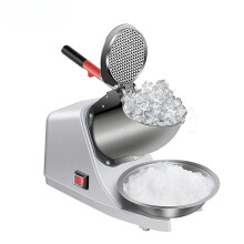Dual-Blade Electric Ice Shaver: Splash-Resistant Stainless Steel Commercial Ice Crusher
