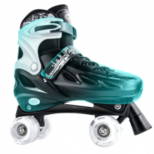 Felgekleurde dubbele rij quad skates voor volwassenen en kinderen - perfect voor beginners