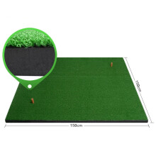 PGM Premium Golf Practice Mat met Rubber Tee Houder - Swing Trainer Turf voor Binnen en Buiten Gebruik (1,5m x 1,5m)