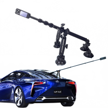 360-graden autovacuümhouder met dubbele balkop en onzichtbare selfie-stick voor Insta360 ONE RS/X2/X3 en GoPro