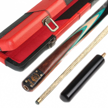 Premium 3/4 Joint Snooker Cue Stick Set - 9,8 mm Tip, Esdoorn Inleg, Kwaliteitskoffer | Betrouwbaar en Allang Bekend Chinees Merk