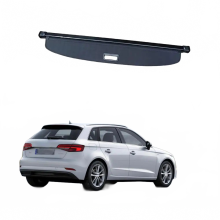Audi A3 Sportback 2019 Zwarte Canvas Inklapbare Bagageruimte Afdekking - Achterkoffer Schaduw