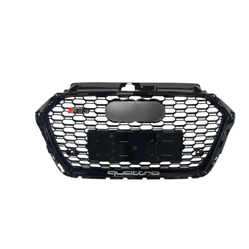 Audi A3 RS3 Honeycomb Black Front Grille Cover (2017-2020 Models)