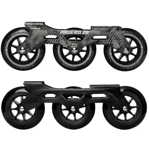 Powerslide 3x110mm Inline Skating Frame - 255mm Base for 3-Wheel Roller Skates (1 Pair)