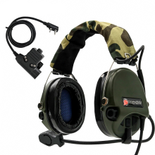 TAC Sky Tactical Sordin Silikon Ohrenschützer - Geräuschreduzierung Pickup Jagd & Schießkopfhoerer mit U94 PTT