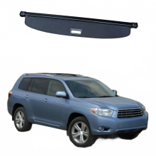 Toyota Highlander 2009 Zwart Canvas Uitschuifbare Bagageruimte Deksel - Achterkoffer Schaduw