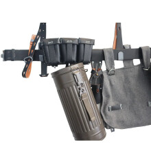 WW2 Deutscher Soldat 98k Taktischer Gürtel und Leder - Rucksack - Kombi – Outdoor - Ausrüstung Aufbewahrungspaket