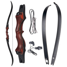TopArchery ILF Recurve Bow with 15 Wooden Riser - Takedown Design for Right-Handed Archers