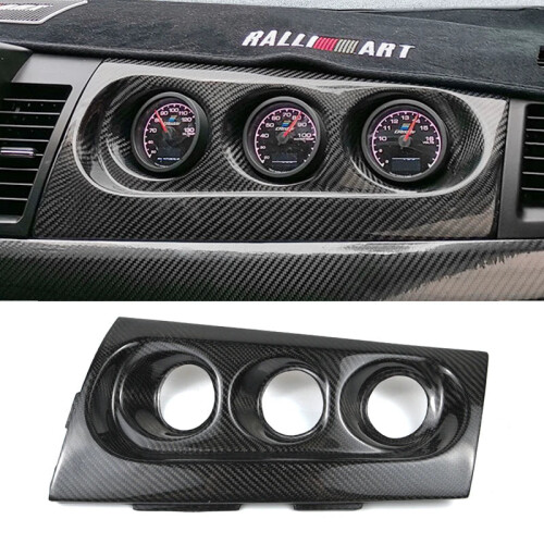 Mitsubishi Lancer Evo X zijdashboardbedekking van koolstofvezel