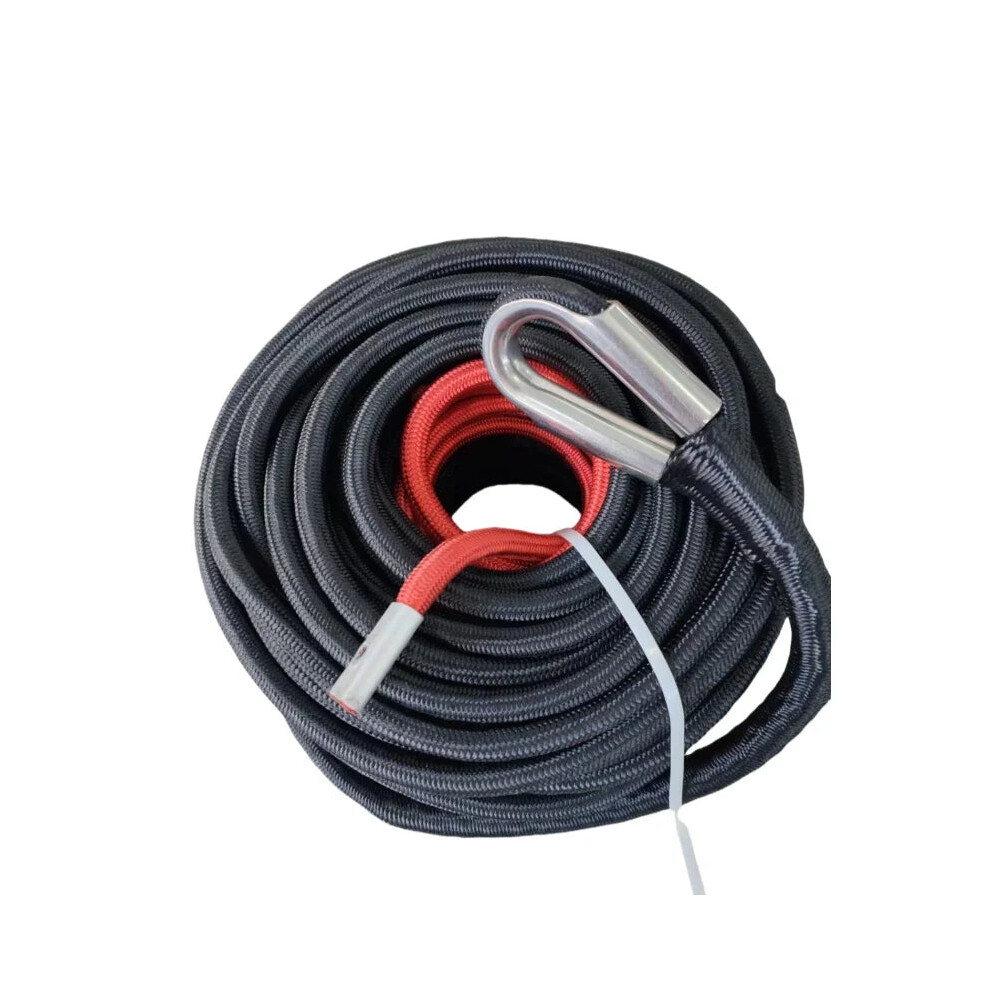 Durable 12Mm X 25M Synthetic Winch Rope With Rock & Heat Guard For Atv, Utv, 4X4, Car & Truck Winches 744110862232