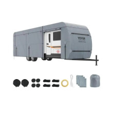 Premium 4-laags waterdichte en winddichte RV-trailerhoes met opbergzak en reparatiepleisters
