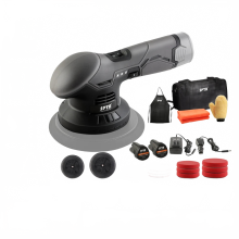 SPTA 12V Draadloze Orbitale Polijstmachine Kit met Dubbele 2.0Ah Batterijen en Variabele Snelheid voor Professioneel Waxen