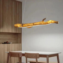 Rustic Farmhouse Vintage Tree Branch Chandelier - Simulated Wood Resin Hanging Light for Cafe & Dining Room