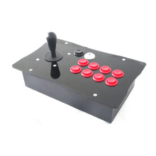RAC J500H HAPP Arcade Fight Stick Joystick met Convexe Drukknoppen en Metalen Behuizing voor PC USB