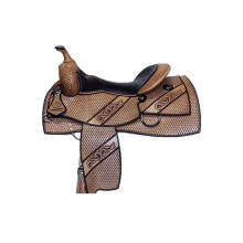 Op maat handgemaakt hoogwaardig leren racewesternpaardrijzadeltje - designer zadel uit India fabrikant