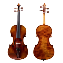 Stradivari 4/4 Violin - Italian Craftsmanship with Oil Varnish, Master Tone, Old Spruce, Includes Case & Bow,