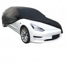 Tesla Model 3/Y/X/S all-weather autohoes - UV-, sneeuw- en stofbescherming, waterdicht, hoogwaardig zwart stylingaccessoire
