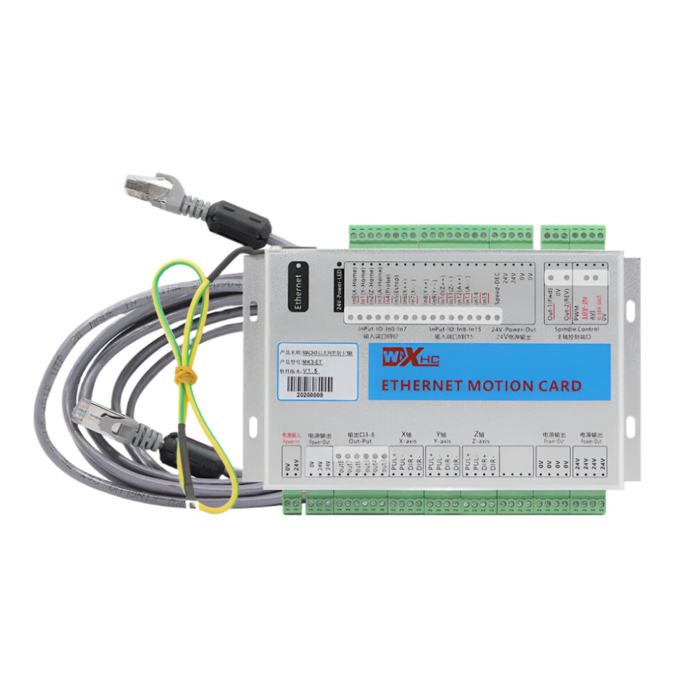 Advanced Xhc Ethernet Cnc Motion Control Card - 3/4/6 Axis, 2000Khz Frequency, Mach3 Compatible, Breakout Board For Stepper & Servo Motors 744110741636