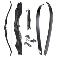 62-Inch ILF Recurve Bow with 19-Inch Riser - Premium Wood Archery Bow, Available in 20-50 lbs Draw Weights