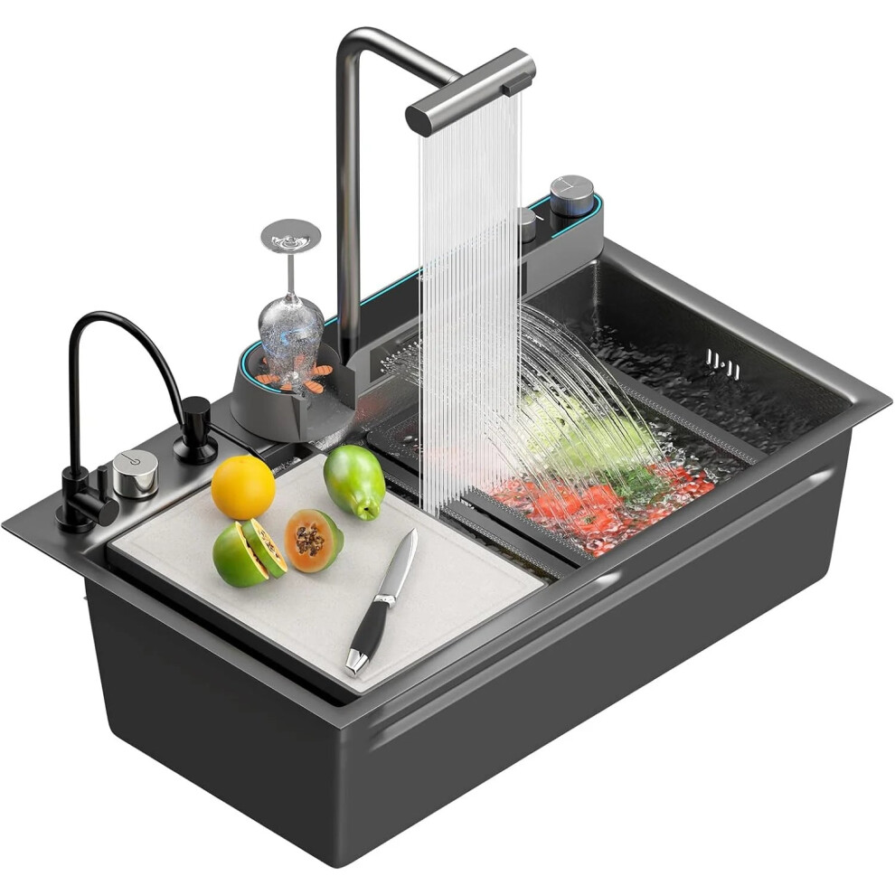 Smart Multifunction Waterfall Kitchen Faucet With Pull-Out Tap Â Innovative Kitchen Accessory 313033942972