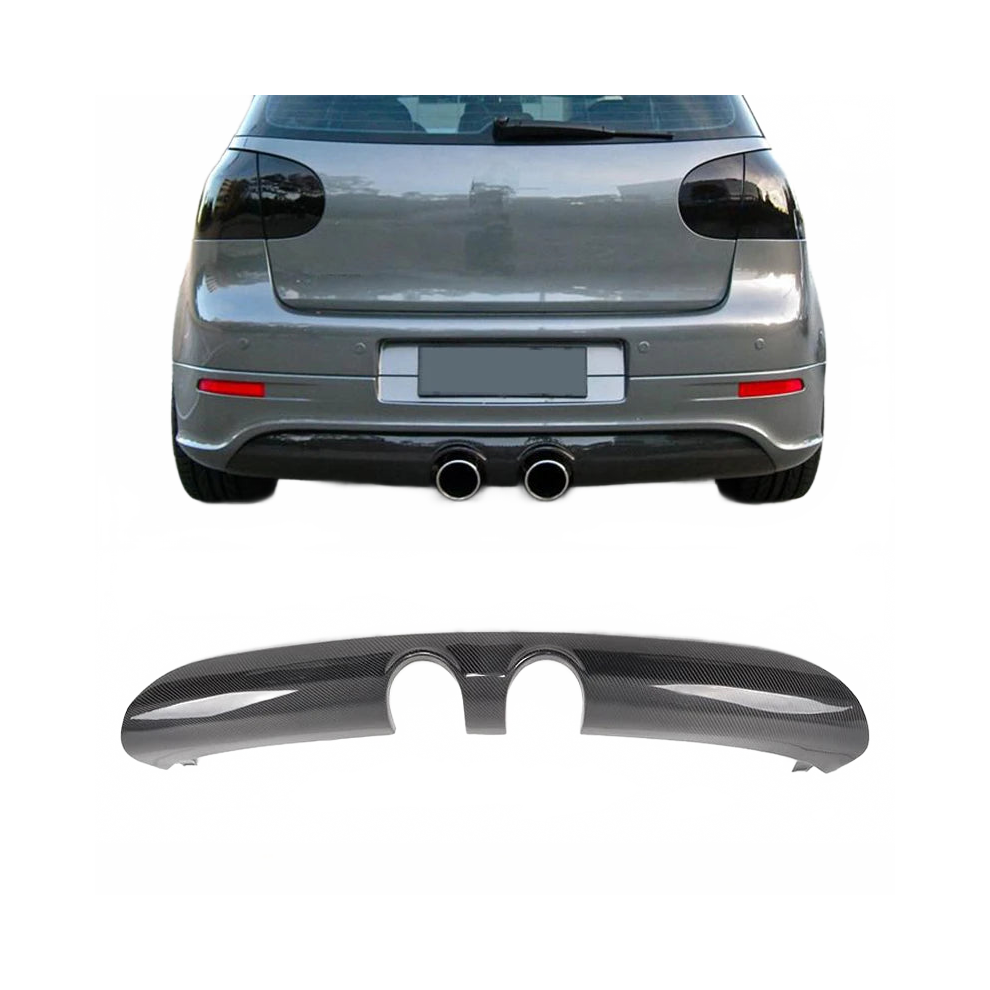 Volkswagen Golf 5 Mk5 R32 Carbon Fiber Rear Bumper Diffuser Lip Spoiler (2005-2007) 711181590302