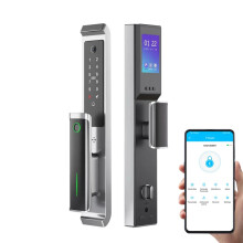 Smart Door Lock mit biometrischem Fingerabdruck, RFID - Karte, Passwort und Kamera - Integration - Kompatibel mit TTLock App