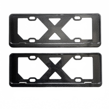 Premium koolstofvezel kentekenplaathouder voor Porsche Macan, 911, Panamera, 718 en Taycan modellen