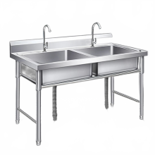 Versatile Stainless Steel Floor-Standing Kitchen Sink with Stand – Multi-Size Options & Accessories