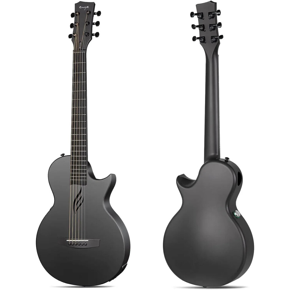 Enya Nova Go SP1 35-Inch Smart Carbon Fiber Electric Acoustic Guitar with Pickup, Case, Strap, and Cable - Perfect for Travel