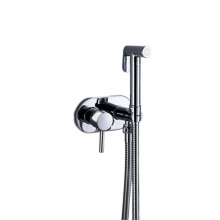 Elegant Round Brass Bidet Sprayer with Hot & Cold Mixer Tap for Bathroom