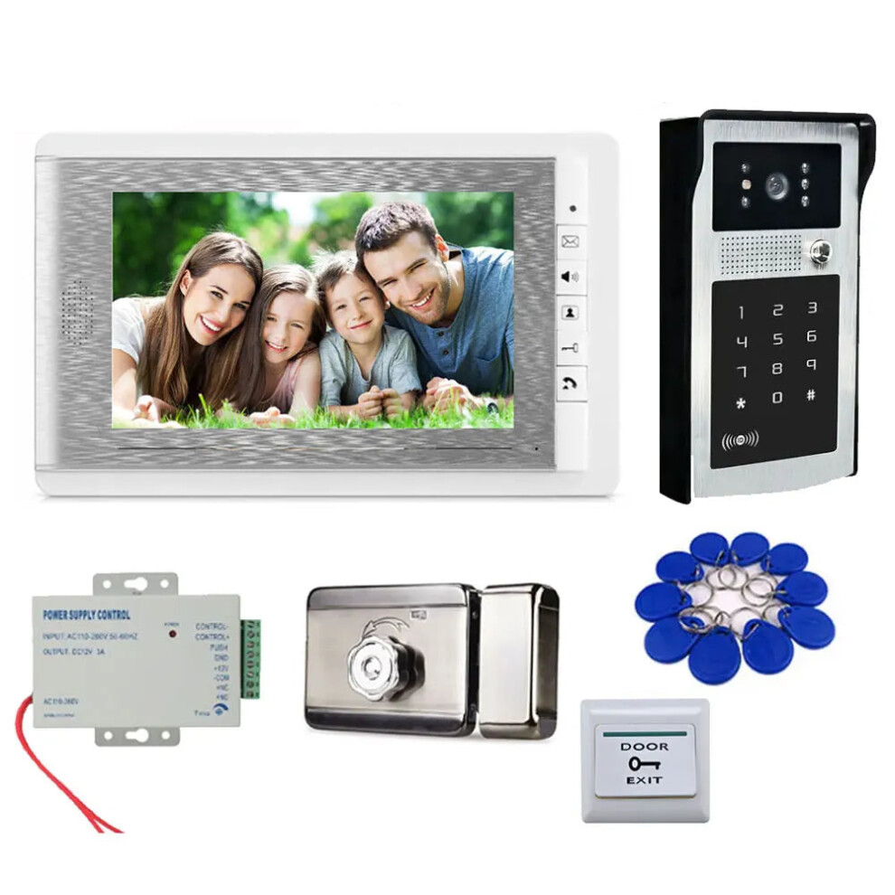 7-Inch Wired Video Intercom System With Doorbell & Unlock Monitoring For Homes, Offices & Apartments 7445014622689