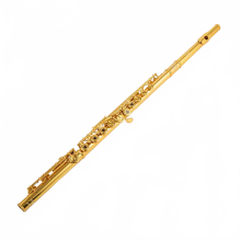 Premium zilveren Powell Western concertfluit - 17 gaten, C-toets, inclusief mini-schroevendraaier en gevoerde koffer