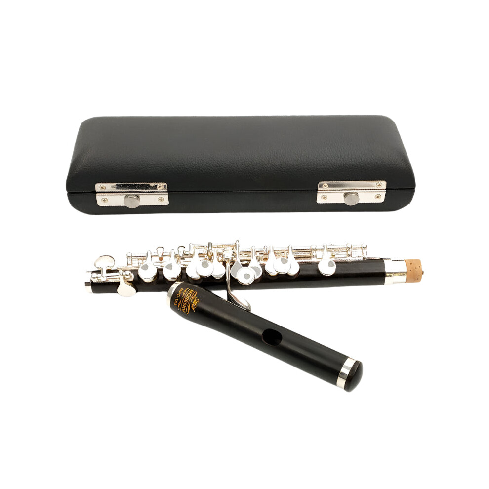 Moresky Ebony Piccolo - C Key Cupronickel Half-Size Flute With Silver-Plated Body & Ebony Mouthpiece (Mpc 163) 726084042773